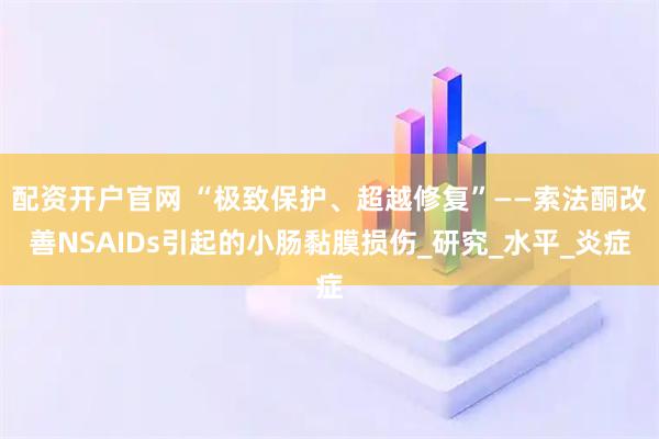 配资开户官网 “极致保护、超越修复”——索法酮改善NSAIDs引起的小肠黏膜损伤_研究_水平_炎症